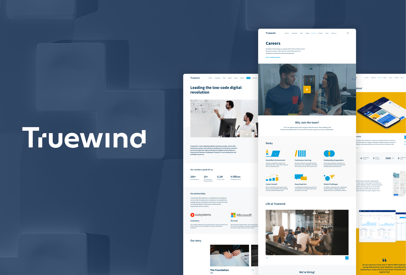 Truewind website rebranding